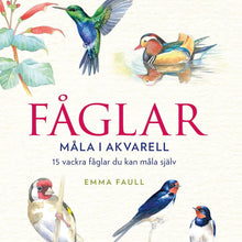 Ladda upp bild till gallerivisning, Fylla-i-bok för akvarell "Fåglar"