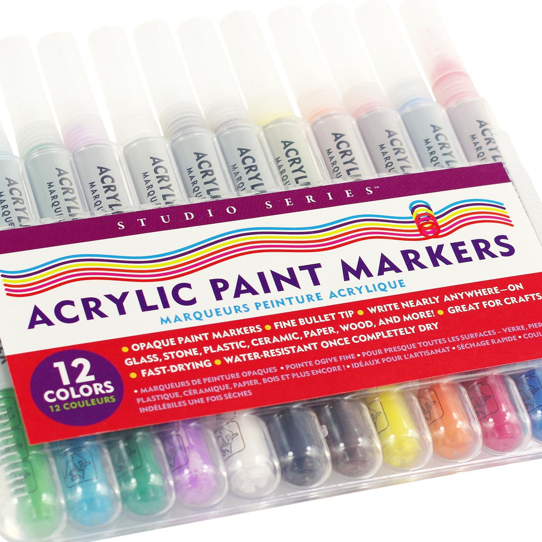 12-pack pennor i akrylfärg
