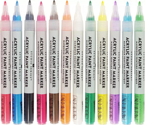 12-pack pennor i akrylfärg