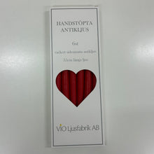 Ladda upp bild till gallerivisning, Handstöpta antikljus i rött
