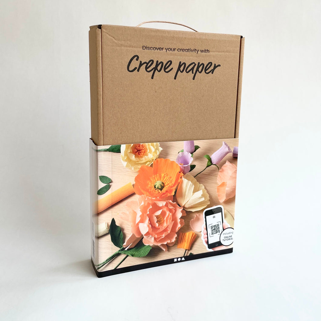 DIY - kit för pappersblommor i crepe